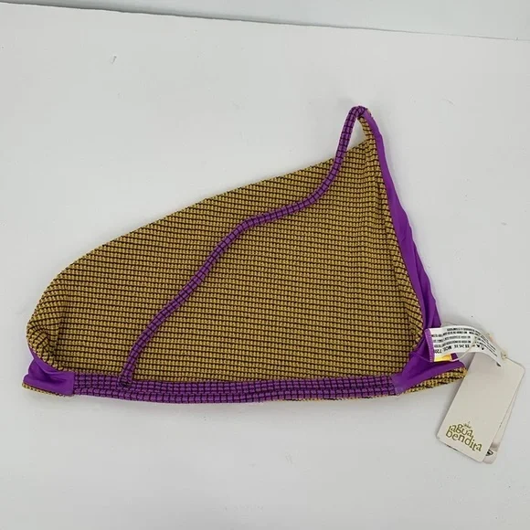 Agua Bendita Pacifico Tulip vini one shoulder bikini top swim gold purple new 2X - Picture 5 of 6